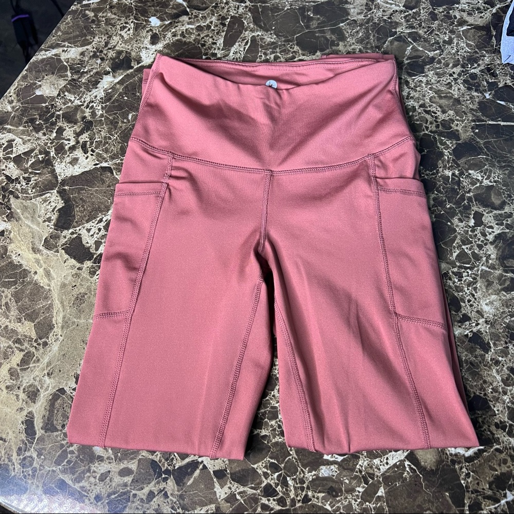 90 DEGREE BY REFLEX SUPERFLEX HIGH RISE ELASTIC FREE POCKET ANKLE LEGGINGS
